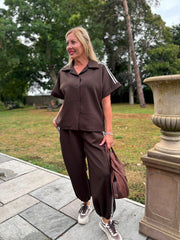 Chocolate Stripe Leisure Set Billie