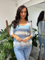Denim Ombre Stripe Top Izzy