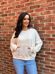 Stone Premium Crochet Pocket Sweatshirt Blake