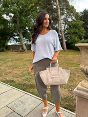 Grey Reverse Seam Knit Georgina