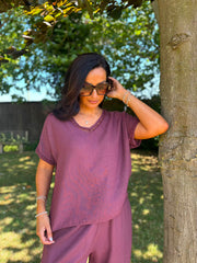 Grape Lattice Trim Top Riley
