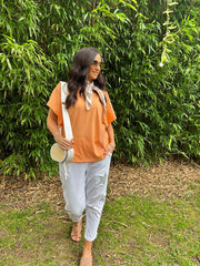 Orange Net Side Panel Top Willow