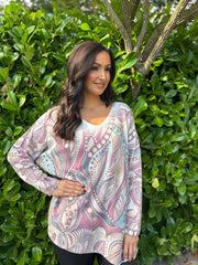 Wine Soft Touch Aboriginal Knit Ava