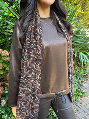 Chocolate Metallic Sweat Top India