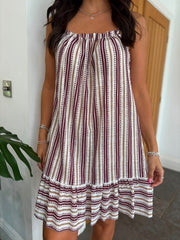 Wine Spots & Stripes Dress Trinity