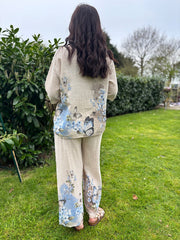 Stone Floral Butterfly Co-Ord Set Reeva