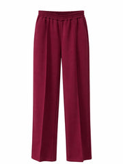 Wine Seam Front Pull On Comfort Trousers