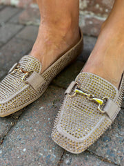 Mocha Diamante Chain Loafer