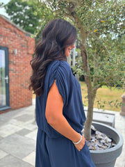 Navy Two Piece Trouser Set Sara