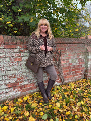 Leopard Boucle Mix Texture Coat Rayan