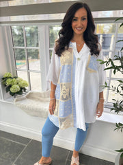 White Patchwork Tunic Inessa
