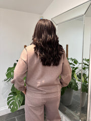 Mocha Half Zip Sweatshirt Alice