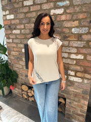 Stone Lace Detail Top Amanda
