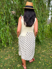 Lemon Polka Dot Panel Dress Coraline