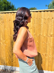 Rust Beaded Sleeveless Top Natasha