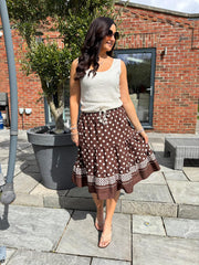 Chocolate Polka Dot Skirt Bailey