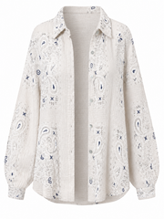 Stone Paisley Bubble Cotton Shirt Alina