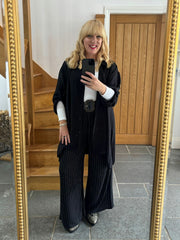 Black Back Pleat Blouse Jackie