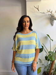 Blue Stripe Knit Luna