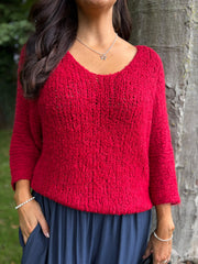 Wine Popcorn Knit Martha