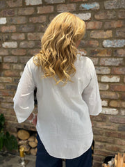 White Embroidered Floral Top Jasmine