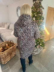 Animal Print Quilted Coat Maeve