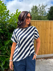 Navy Striped Top Astrid