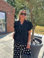 Black Ruffle Top Mackenzie