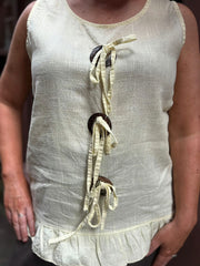 Lemon Button Detail Vest Top Veronica