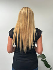 Black Ribbed Lace Detail Top Amelia