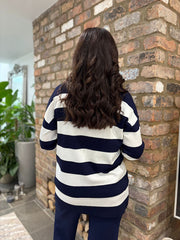 Navy Stripe Cardigan Chloe
