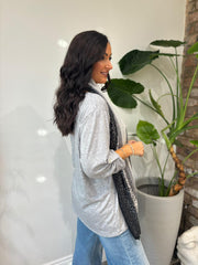 Grey Marl Two Piece Scarf Knit Danni