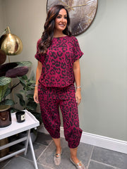 Wine Leopard Set Cara