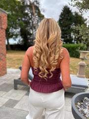 Wine Handkerchief Tube Top Tina