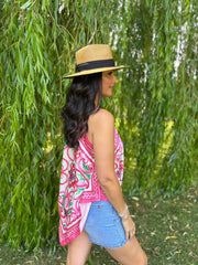 Lipstick Elegant Print Top Adelaide