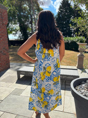 White Mediterranean Bubble Cotton Dress Athena