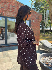 Chocolate Polka Dot Take You Anywhere Jacket