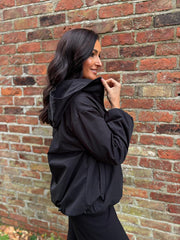 Black Lightweight Hooded Jacket Lottie