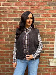 Chocolate Sherpa Gilet Kiera