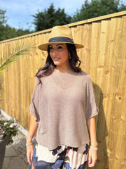 Mocha Cotton Reverse Seam Knit Jo