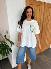 White Striped Lemon Tee Brianna