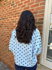 Blue Polka Dot Sweatshirt Dakota