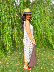 Mocha Polka Dot Panel Dress Coraline