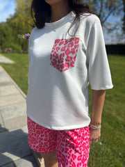 Pink Leopard Pocket Detail Shorts Co-Ord June