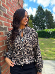 Natural Animal Print Jacket Rhianna