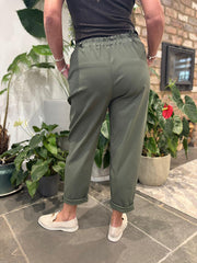 Khaki Frill Pocket Trousers Sasha