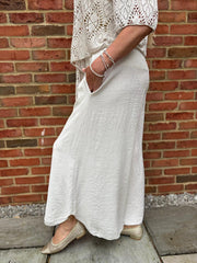 Stone Wide Leg Pull on Silvia Trousers