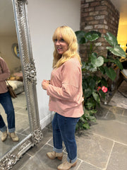 Pink Metallic Lightweight Knit Bella