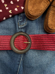 Wine Gold Ring Shimmer Belt