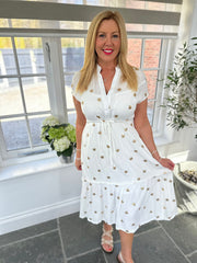 White Sequin Star Dress Althea
